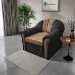 Alíz 1-es fotel bivalyfekete és világos datolyabarna