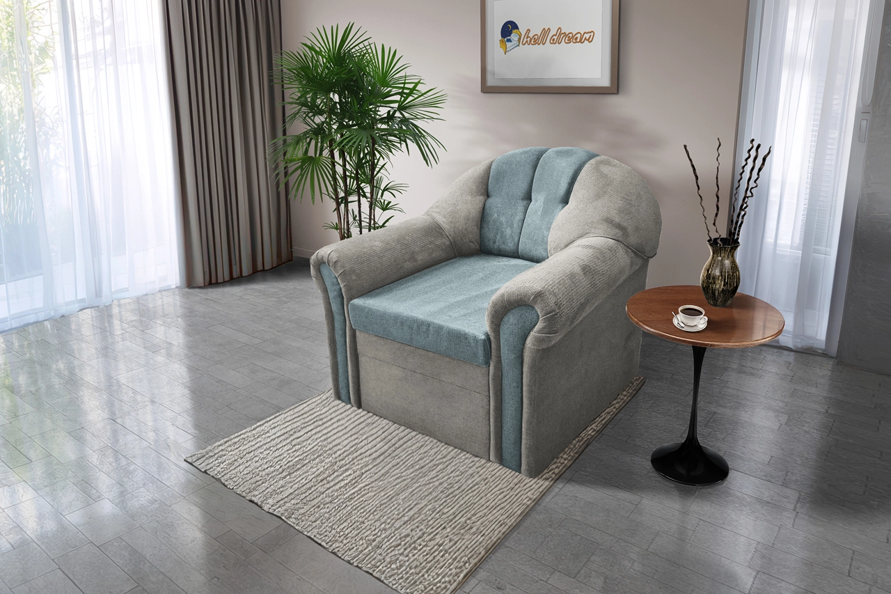 Alíz 1-es fotel ónszürke és csukaszürke Alíz 1-es fotel ónszürke és csukaszürke