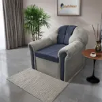 Alíz 1-es fotel ónszürke és sötét palakék