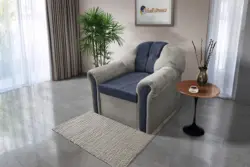 Alíz 1-es fotel ónszürke és sötét palakék