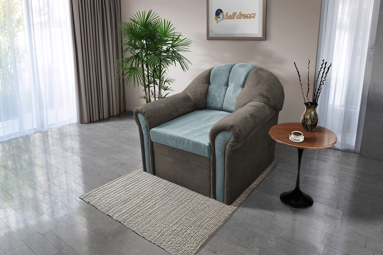 Alíz 1-es fotel vakondszürke és csukaszürke