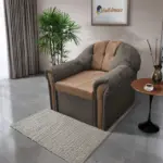 Alíz 1-es fotel vakondszürke és világos datolyabarna