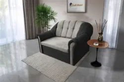 Alíz 2-es kanapé ágyazható bivalyfekete és ónszürke