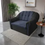 Alíz 2-es kanapé ágyazható bivalyfekete és sötét palakék