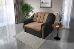 Alíz 2-es kanapé ágyazható bivalyfekete és világos datolyabarna