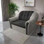 Alíz 2-es kanapé ágyazható ónszürke és bivalyfekete