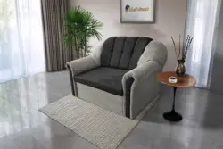 Alíz 2-es kanapé ágyazható ónszürke és bivalyfekete