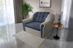 Alíz 2-es kanapé ágyazható ónszürke és sötét palakék