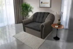 Alíz 2-es kanapé ágyazható vakondszürke és bivalyfekete