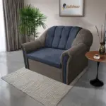 Alíz 2-es kanapé ágyazható vakondszürke és sötét palakék