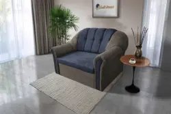 Alíz 2-es kanapé ágyazható vakondszürke és sötét palakék