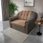 Alíz 2-es kanapé ágyazható vakondszürke és világos datolyabarna