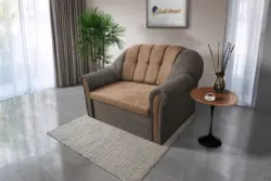 Alíz 2-es kanapé ágyazható vakondszürke és világos datolyabarna