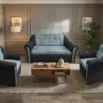 Alíz 3-1-1 ülőgarnitúra bivalyfekete és csukaszürke