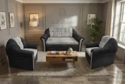 Alíz 3-1-1 ülőgarnitúra bivalyfekete és ónszürke