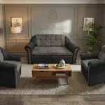 Alíz 3-1-1 ülőgarnitúra bivalyfekete és vakondszürke