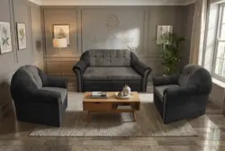 Alíz 3-1-1 ülőgarnitúra bivalyfekete és vakondszürke