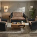 Alíz 3-1-1 ülőgarnitúra bivalyfekete és világos datolyabarna