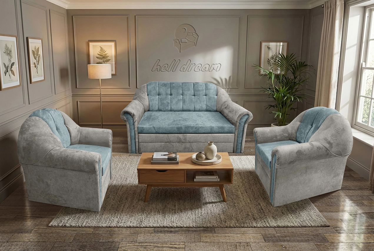 Alíz 3-1-1 ülőgarnitúra ónszürke és csukaszürke