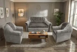 Alíz 3-1-1 ülőgarnitúra ónszürke és vakondszürke