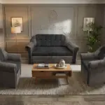 Alíz 3-1-1 ülőgarnitúra vakondszürke és bivalyfekete