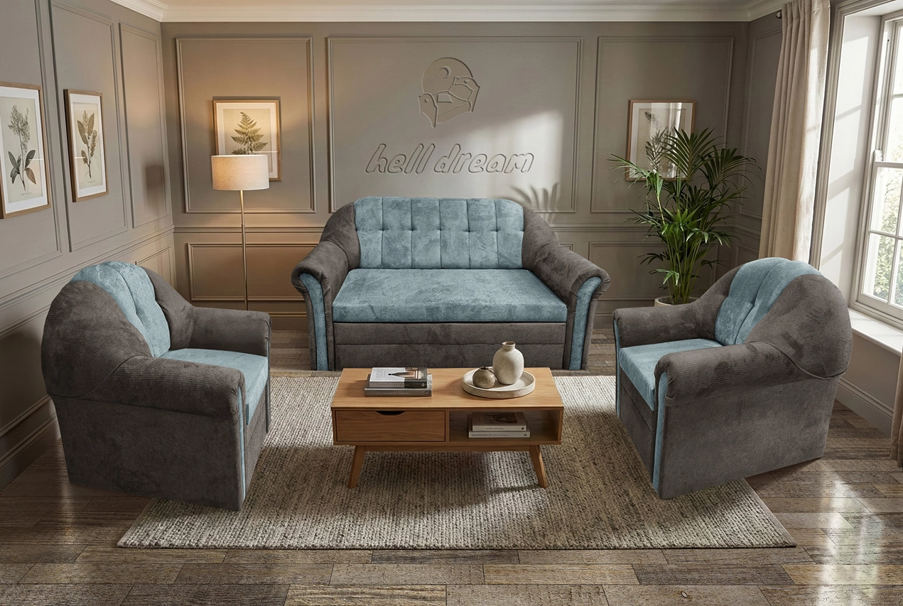 Alíz 3-1-1 ülőgarnitúra vakondszürke és csukaszürke