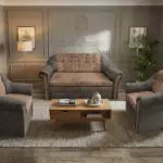 Alíz 3-1-1 ülőgarnitúra vakondszürke és világos datolyabarna