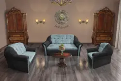 Alíz 3-2-1 ülőgarnitúra bivalyfekete és csukaszürke