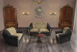 Alíz 3-2-1 ülőgarnitúra bivalyfekete és sötét sivatagsárga