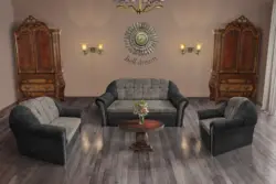 Alíz 3-2-1 ülőgarnitúra bivalyfekete és vakondszürke