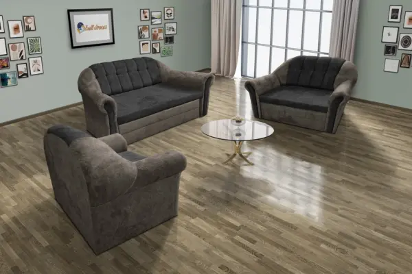 Alíz 3-2-1 ülőgarnitúra vakondszürke és bivalyfekete