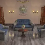 Alíz 3-2-1 ülőgarnitúra vakondszürke és sötét palakék