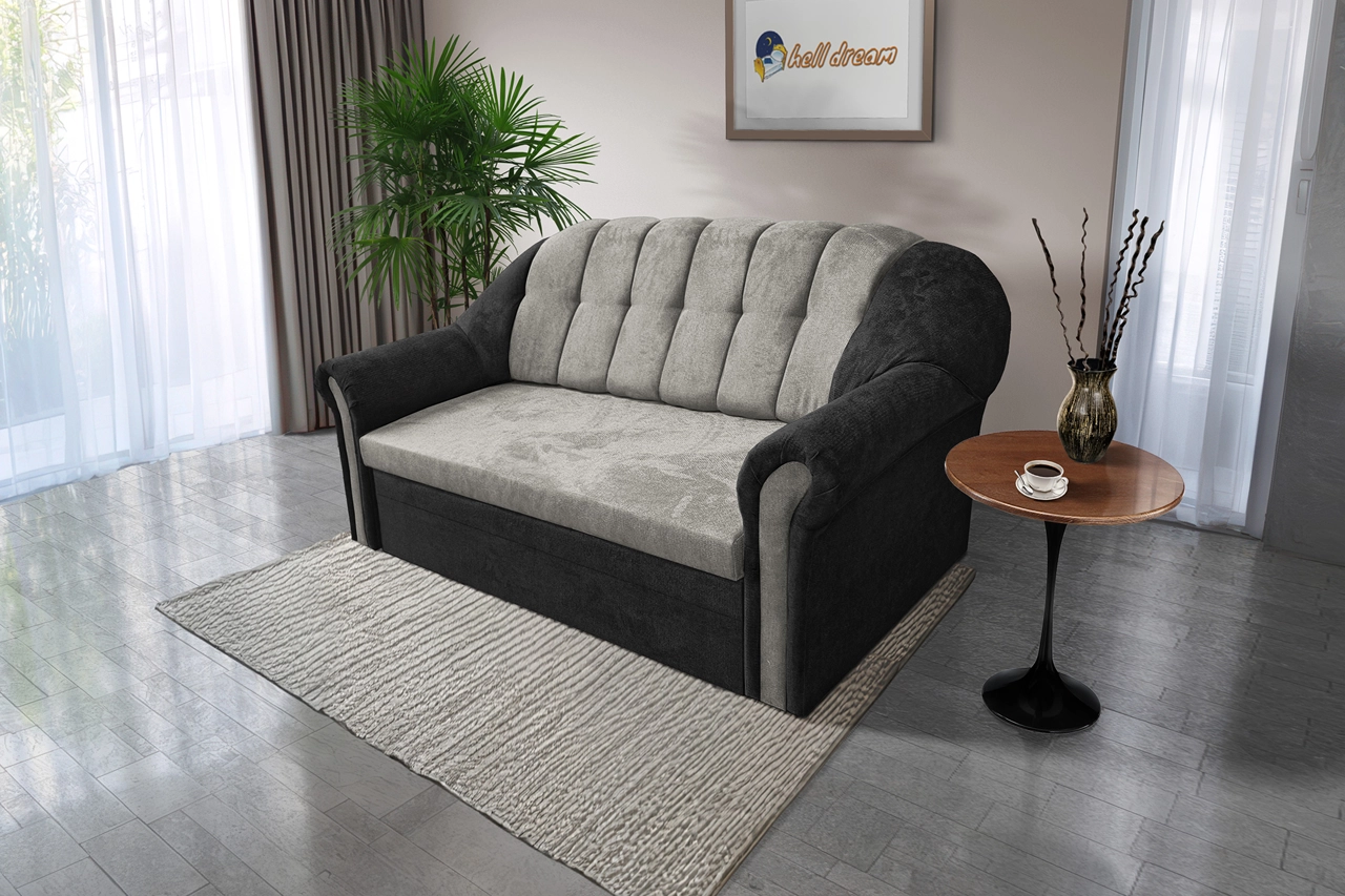 Alíz 3-as kanapé ágyazható bivalyfekete és ónszürke