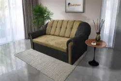 Alíz 3-as kanapé ágyazható bivalyfekete és sötét sivatagsárga