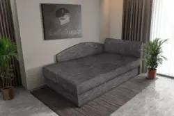 Barbi saroktámlás ágyneműtartós heverő sötét szürke