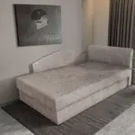 Barbi saroktámlás ágyneműtartós heverő világos barna