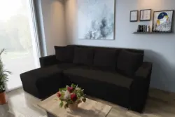 Baxi Gold ágyazható sarokülő fekete