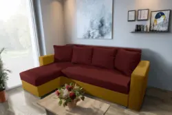 Baxi Gold ágyazható sarokülő őszarany és ódon borvörös