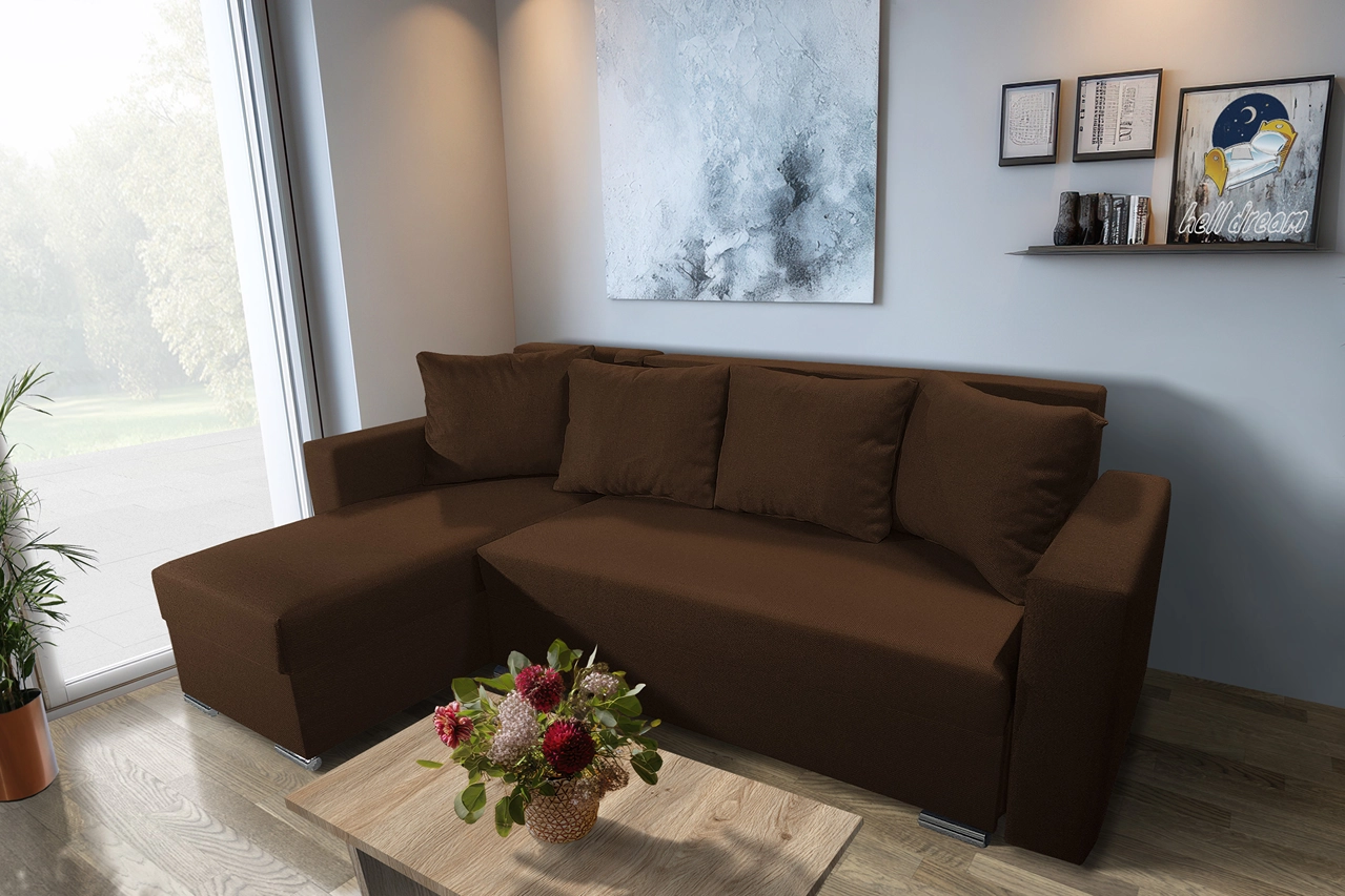 Baxi Gold ágyazható sarokülő sötét mahagóni