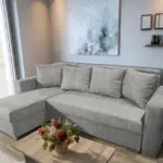 Baxi Gold ágyazható sarokülő világos szürke zsákszövet