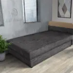 Gabi sötét szürke zsákszövetes ágyneműtartós heverő 90x200