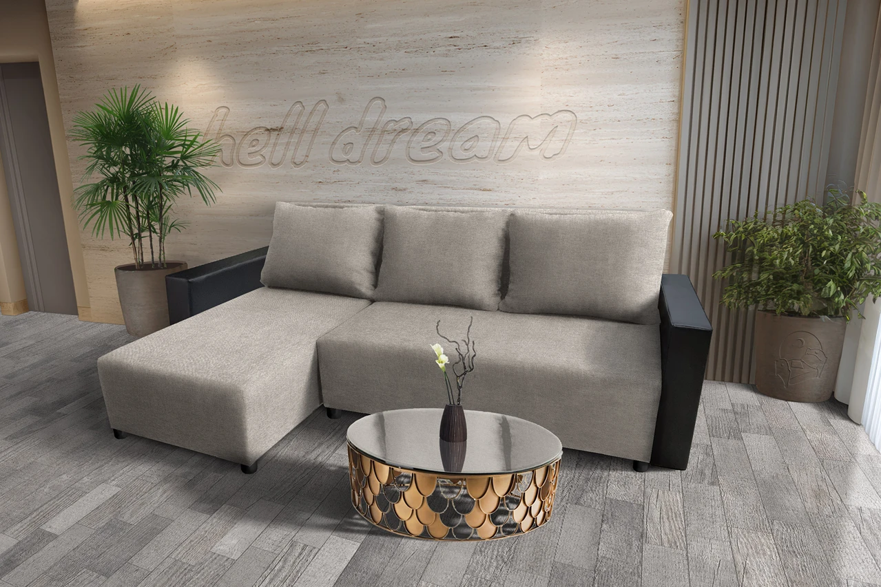 Lehel sarokkanapé remek ezüst serlegszürke szövettel