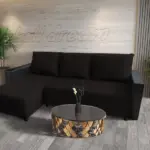 Lehel sarokkanapé remek fekete