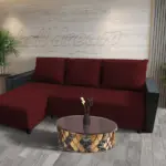 Lehel sarokkanapé remek ódon borvörös szövettel