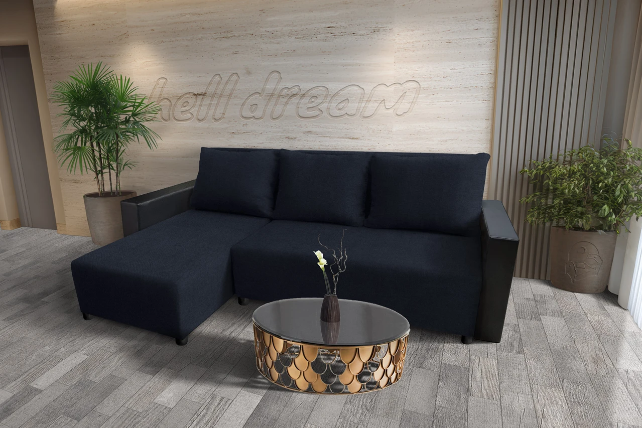 Lehel sarokkanapé remek ónix szövettel