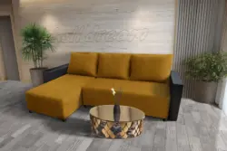 Lehel sarokkanapé remek őszarany szövettel