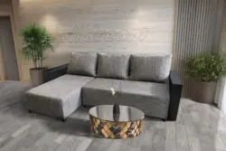 Lehel sarokkanapé remek világos szürke zsákszövettel