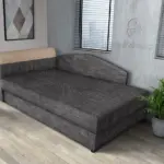 Maja ágyneműtartós saroktámlás heverő sötét szürke zsákszövet