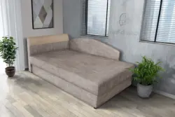 Maja ágyneműtartós saroktámlás heverő világos barna zsákszövet