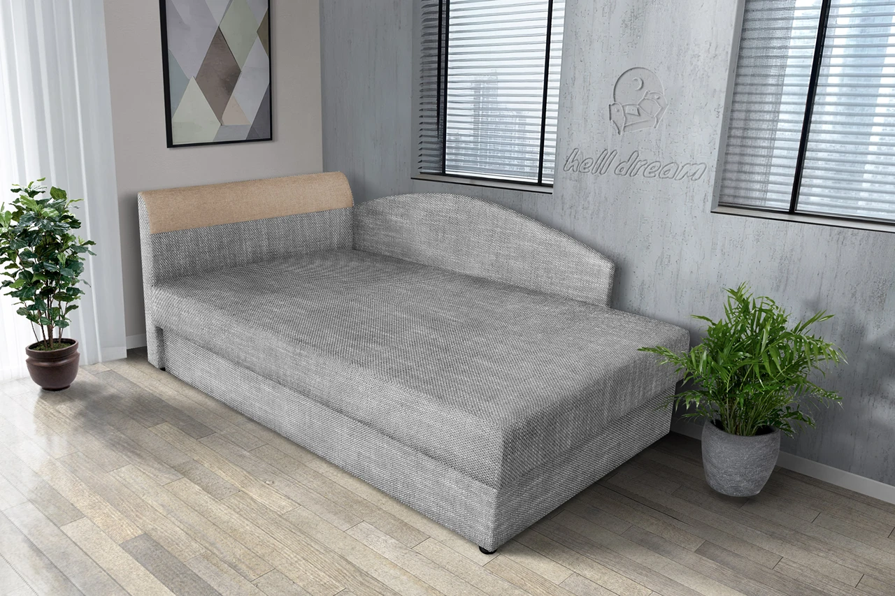 Maja ágyneműtartós saroktámlás heverő világos szürke zsákszövet